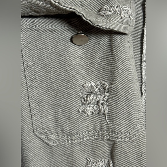Distressed Gray Women's Jacket - Picture 5 of 11